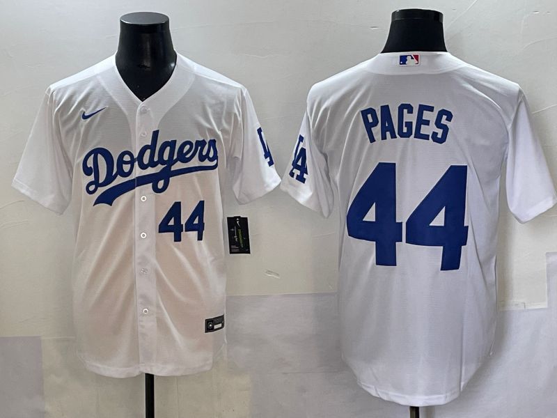 Men 2025 Los Angeles Angels #44 Pages White Game Nike MLB Jersey style 3